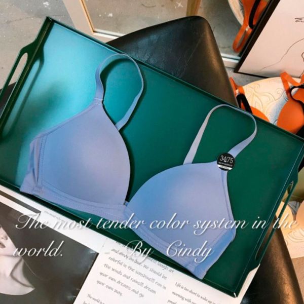 Seamless Underwear With Adjustable Shoulder Straps Gathered and Comfortable Small Chest Wire Free Bra for Women