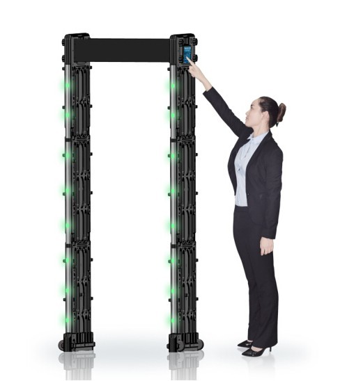 Portable Folding Walk Through Metal Detector 24 detection zones For Sports / Event / Concert