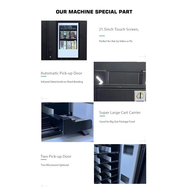 XYZ 24 Hours Convenient Store Oven Heated Fast Meal Bento Lunch Box Vending Machine for Hot Food