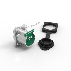 Buy cheap Single Row Panel Mount Ethernet Socket Waterproof IP68 RJ45 Connector product