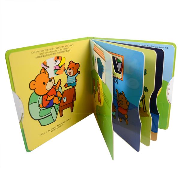 157Gsm Art paper Photo Board Book Printing , Cut Out Educational Baby Books