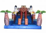 Pirate Themed Dolphins Commercial Inflatable Water Slides For Rental In