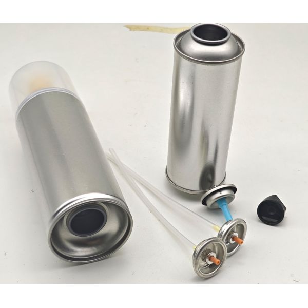 Customizable Offset Printing Empty Metal Tin Can Tinplate Aerosol Container With Actuator Valve 200ml 450ml 500ml 1000ml