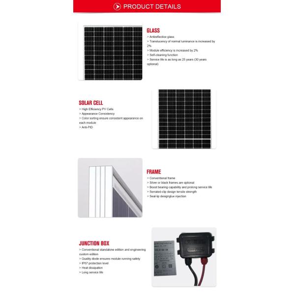 Solar Photovoltaic Panel 50W, Monocrystalline Silicon, Polycrystalline Silicon Power Generation System for Industrial, Agricultural, and Household