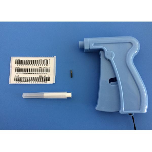 RFID ISO Transponder Microchip With Reusable Injection Gun , 1.4*8mm Size