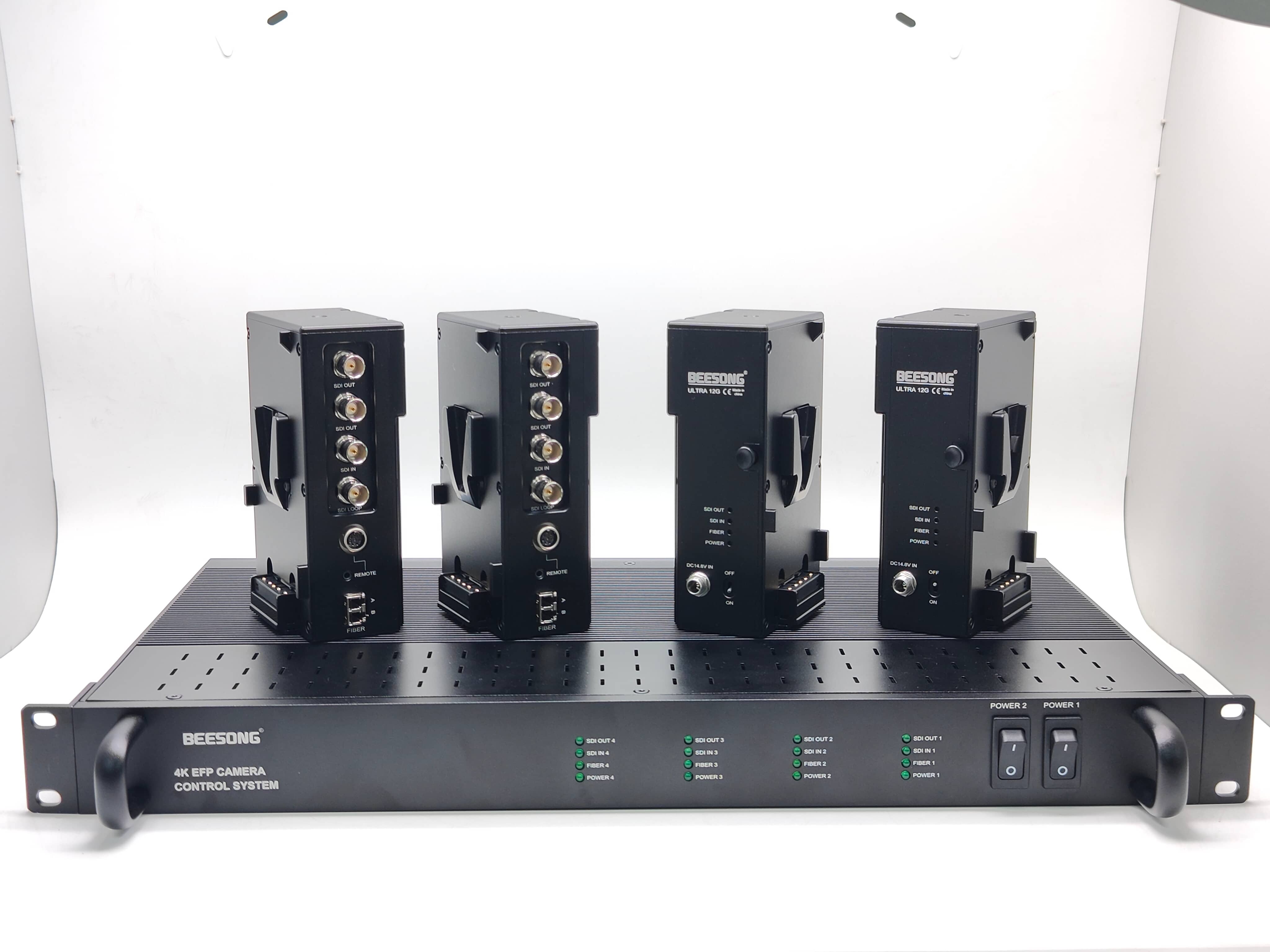 Remote Control 4K Fiber Optic Converter with 12G SDI PGM