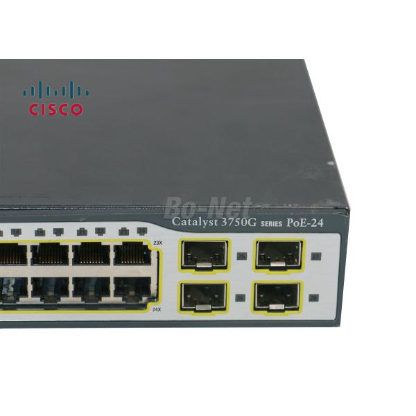 Managed Network Second Hand Cisco Switch WS-C3750G-24PS-S 24 Port 10/100/1000M C3750G Series
