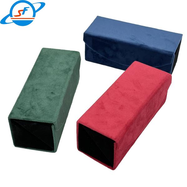 High Durability Leather Folding Sunglasses Case Customized Packings