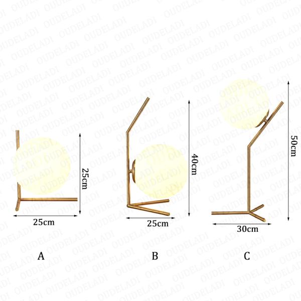 Modern Glass Ball table lamps Gold Nordic Simple Bedroom Bedside scandinavian table lamp(WH-MTB-58)