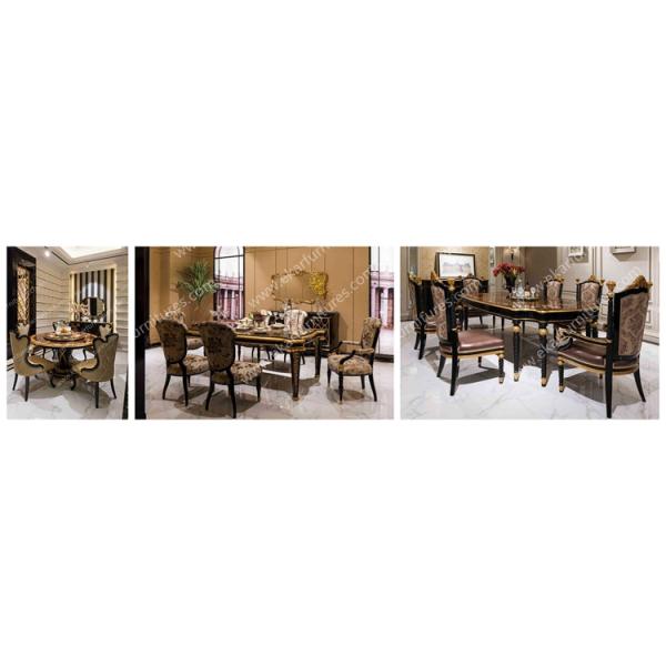 Antique wooden round rotating dining table TN-029N