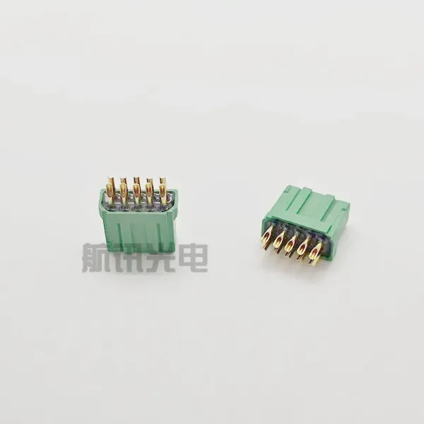 Jl24-10tkh 10-Pin Straight PCB Socket Rectangular Aviation Connector for Industrial Control Systems.