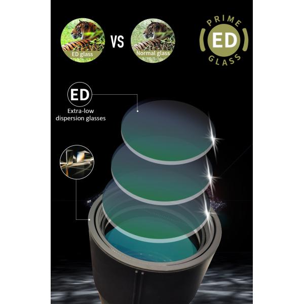 Hd / Ed Monocular Telescope Waterproof 12x50 With Smartphone Holder Tripod