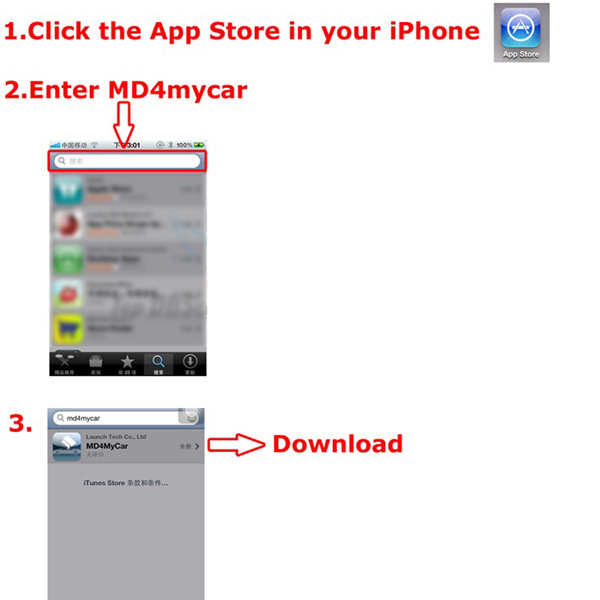 OBDII EOBD Launch x431 Master Scanner Work With iPhone By WiFi