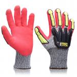 Impact Protection Heavy Duty Mechanic Gloves Customized Logo For Mining