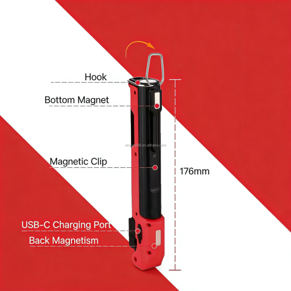 2026 Strong Light COB Charging Work Lamp Foldable Multi-function Portable Emergency Car Repair Work Inspection Lamp