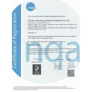 Wuhan Rainbow Protective Products Co., Ltd. Certifications