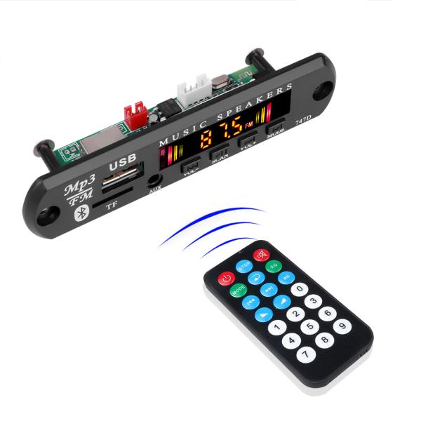 Upgrade Your Car Audio with Bluetooth 5.0 MP3 Decoder Board Featuring Color Screen and Remote Control