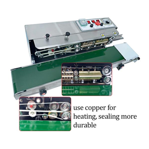 Continuous Band Vertical Sealing Machine With Solid Ink Roll Wheel FRD-1000