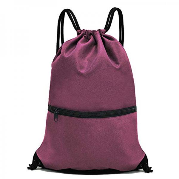 Sport Small Mesh Drawstring Bags Blank Custom Printed Logo With Outside Pocket