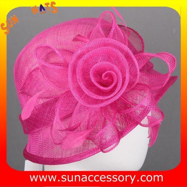 New design elegant cloche sinamay Church hats for girls ,Summer fancy trendy for ladies