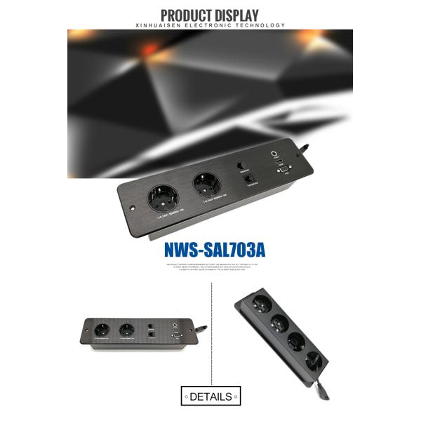 Flush Multimedia USB Desktop Usb Socket Embedded Box