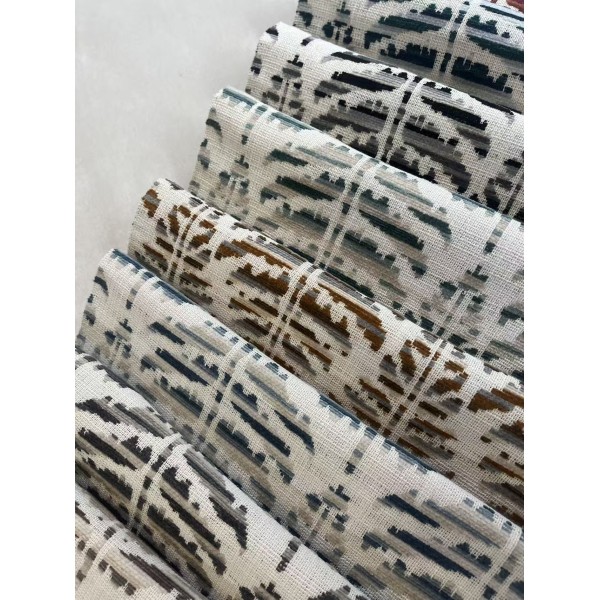 430GSM Fern leaf abstract Jacquard woven fabric for sofa