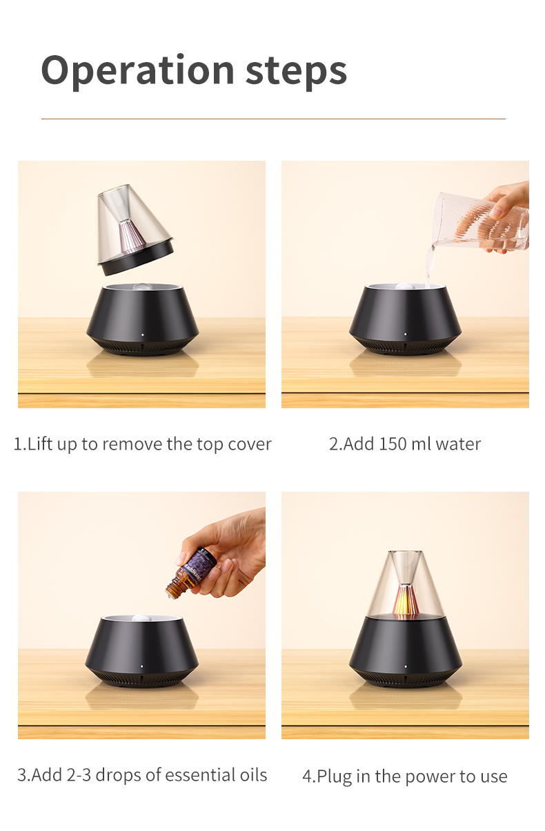 New Design Product Remote Control Essential Oil Aroma Diffuser Aromatherapy Spray Home Candle Air Humidifier Diffuser for Office
