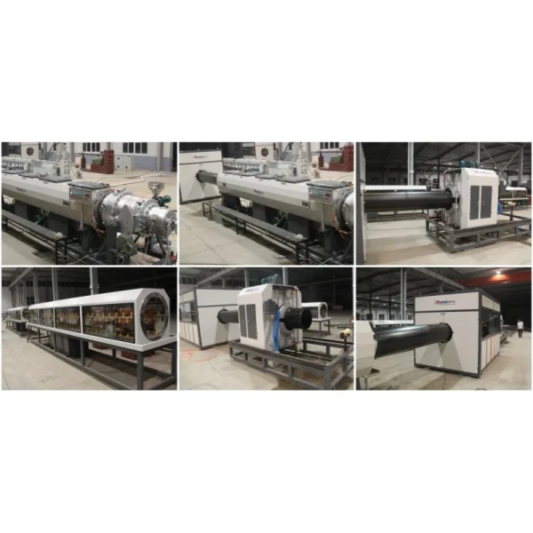 Automatic HDPE Solid Wall Pressure Pipe Extrusion Line for Water Supply