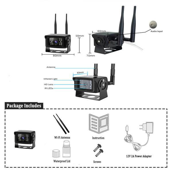 4G Wireless SIM Card IP Camera Outdoor Waterproof Vehicle Security Camera For School Bus