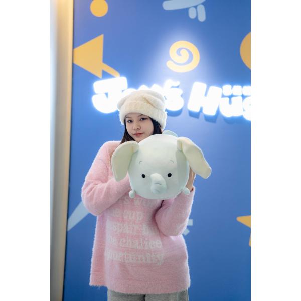 Adorable Plush Elephant Stuffed Animal Pillow Super Soft Elephant Hugging Toy Hypoallergenic