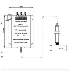 Transmitter Series JM-B-33 Integrated Axis Vibration Transmitter , mesuring