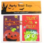 Halloween CPP plastic Cello Treat Bag with black twist ties,Pumpkin Bag Kids