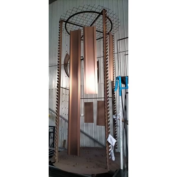 Full Surface Coverage Long-Lasting PVD Vacuum Coating Machine For Large Stainless Steel Room Divider & Partition Screen Frames