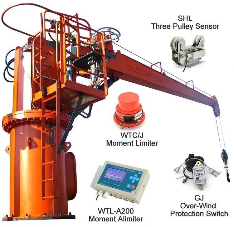 High Efficiency Electric Hydraulic Marine Deck Crane Ship Board Using Deck Crane 20ton 30ton