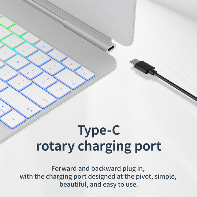 Support Customized Luxury Magnetic Keyboard Case 2400Gs Strong Magnet Portable Trackpad Keyboard Cover for iPad Pro 13" M4 2024