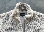 Milk Textured Ladies Faux Fur Coats Funnel Neck Chubby Coat TW75506