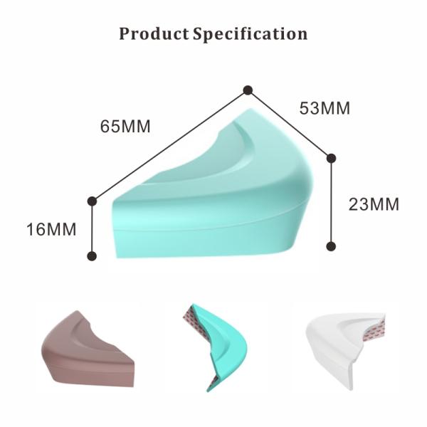 Sturdy Durable Silicone Corner Guards , Nontoxic Silicone Table Edge Protector