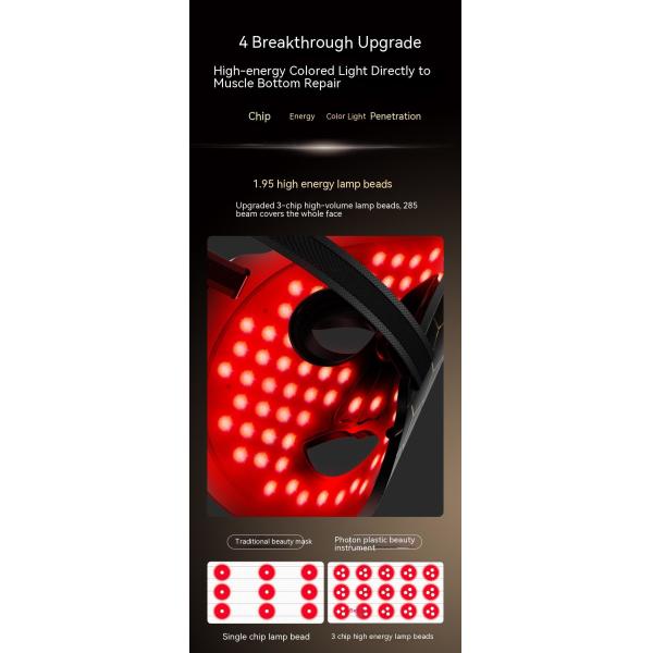 7 Colors led light therapy soft silicone skin whitening led facial mask