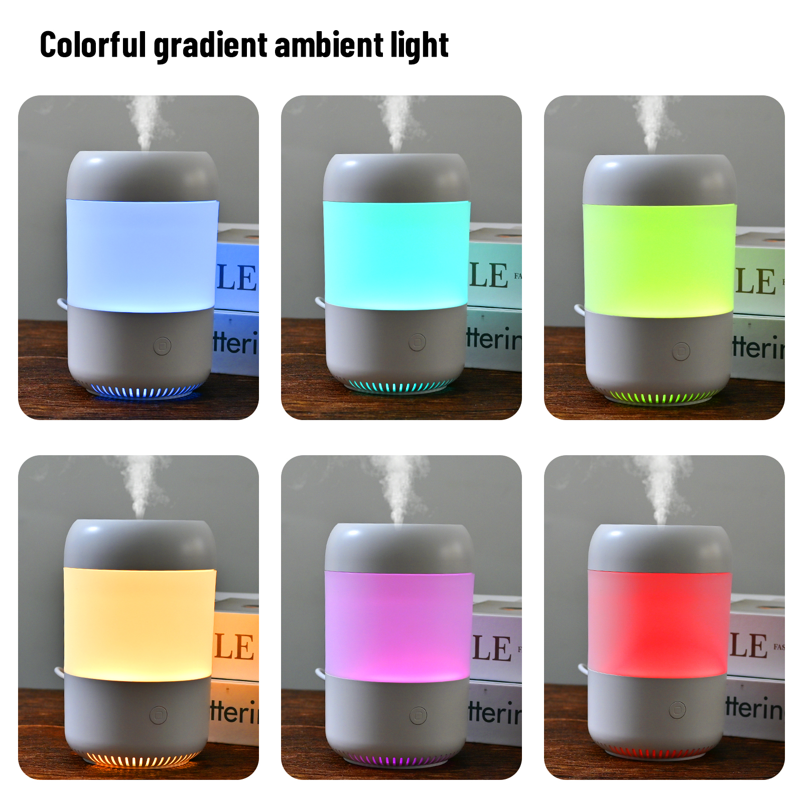 Customized LOGO 7 Colorful LED Lamp Ultrasonic Aromatherapy Humidifier Essential Oil Unique Aroma Diffuser With Home Office