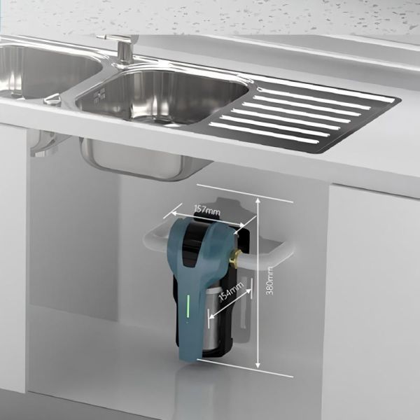 BRISKSPRING Compact Central Water Purifier with Smart Filter Life Indicator, PP+Carbon Composite Cartridge and 15 L/min Flow Rate