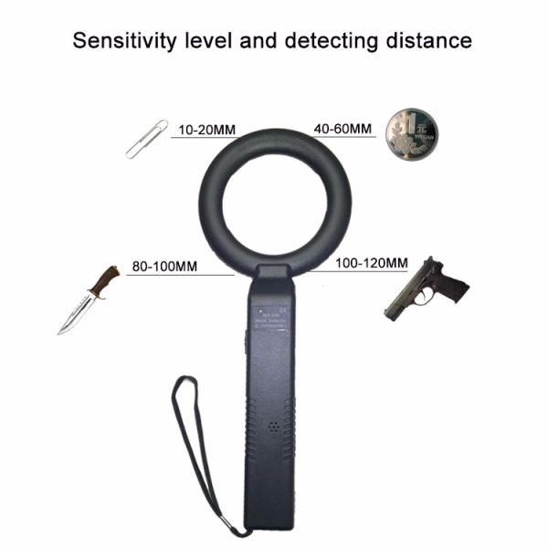Circle Probe Hand Held Metal Detector Convenient Storage For Exhibition Security Check