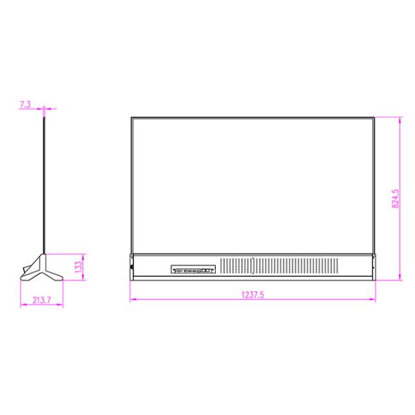 55 Inch 4K HD Ultra-Thin Desktop Transparent OLED Display with Touch Screen