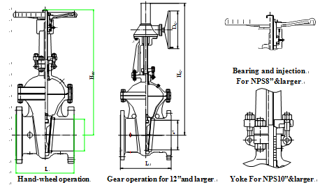 API 6D OS & Y Type Stainless Flanged Gate Valve Class 300 For Water