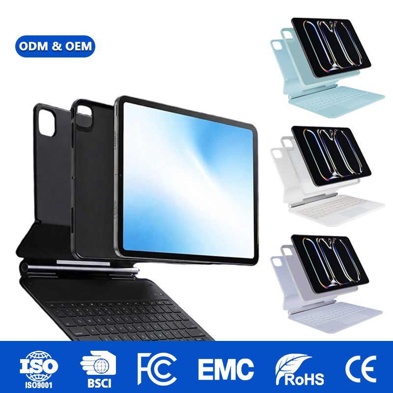 Custom Logo/Layout Premium Detachable Wireless Magnetic Keyboard Detachable Shell With Pen Groove for iPad Air 11" iPad Pro 11"