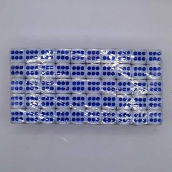 Casino D6 White Acrylic 6 Sided Dice Polyhedral Custom Engraved Dice