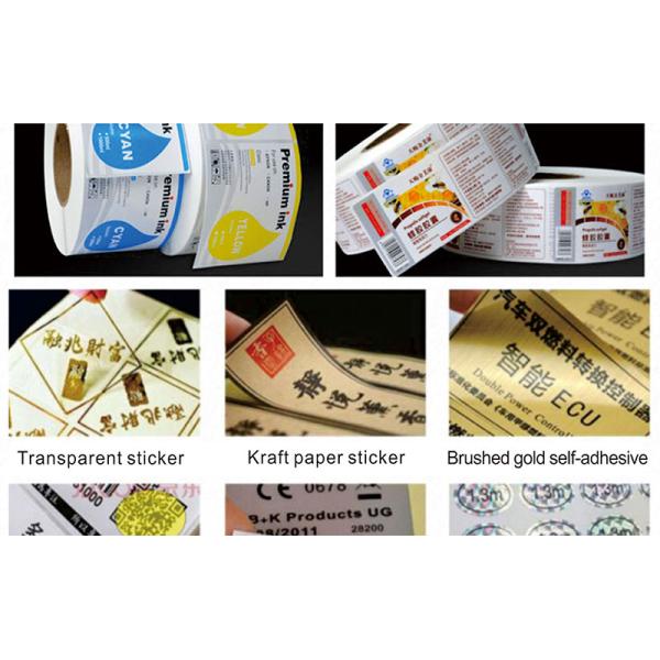 Gold Foil Transparent Sticker Label , Custom Vinyl Stickers For Water Bottles