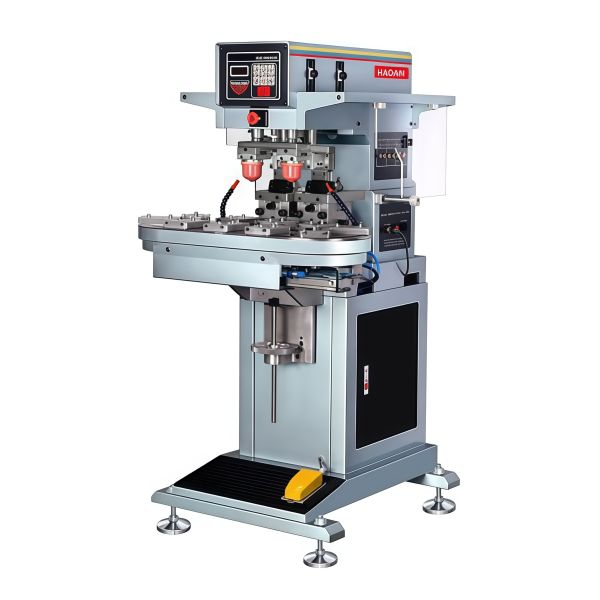 2 Colors Oil Basin Type Semi Automatic Pad Printing Machine For Hardware Plastic Products