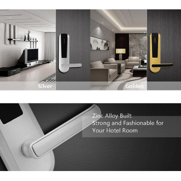 Residential Keyless Front Door Lock , Fingerprint Reader Hotel Style Door Lock