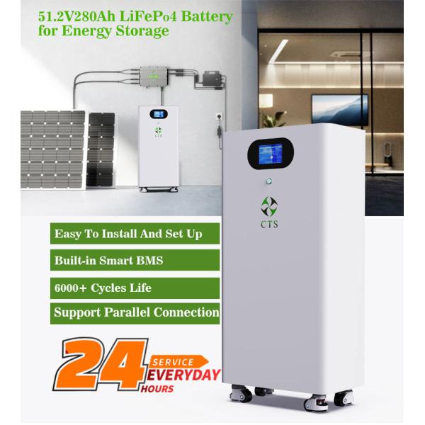 CTS Home Energy Storage Batetry Pack 51.2V 314Ah 280Ah 15kWh Lithium Battery for Office Backup Power
