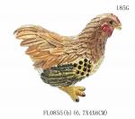 Hen hinged trinket jewelry box for new year rooster figure gifts jeweled